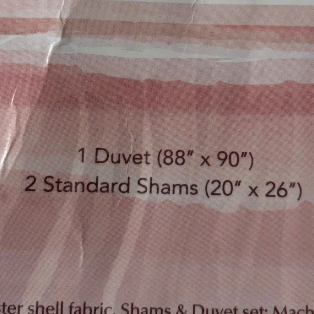 Nicole Miller Home‎ Kids Full Duvet Shams Set 3 Piece Pink Elephant Print
